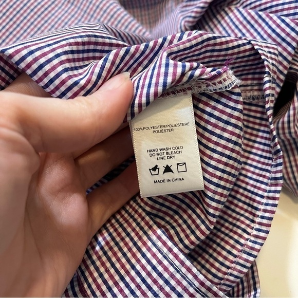 Anthropologie Sunday In Brooklyn Clowncore Shirt Size Medium Purple Gingham Pouf - Picture 4 of 6